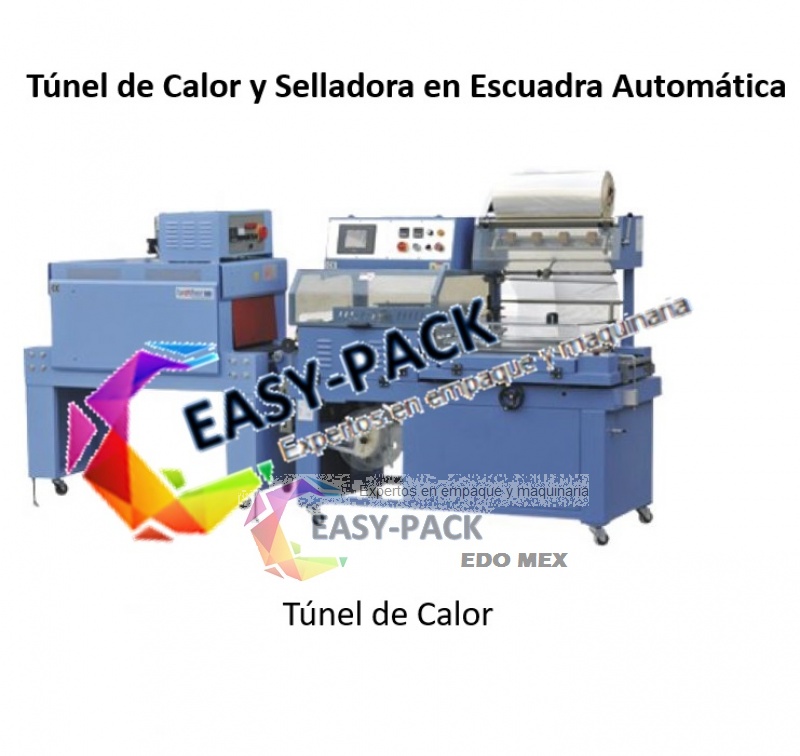 Túnel de Calor y Selladora en Escuadra Automática